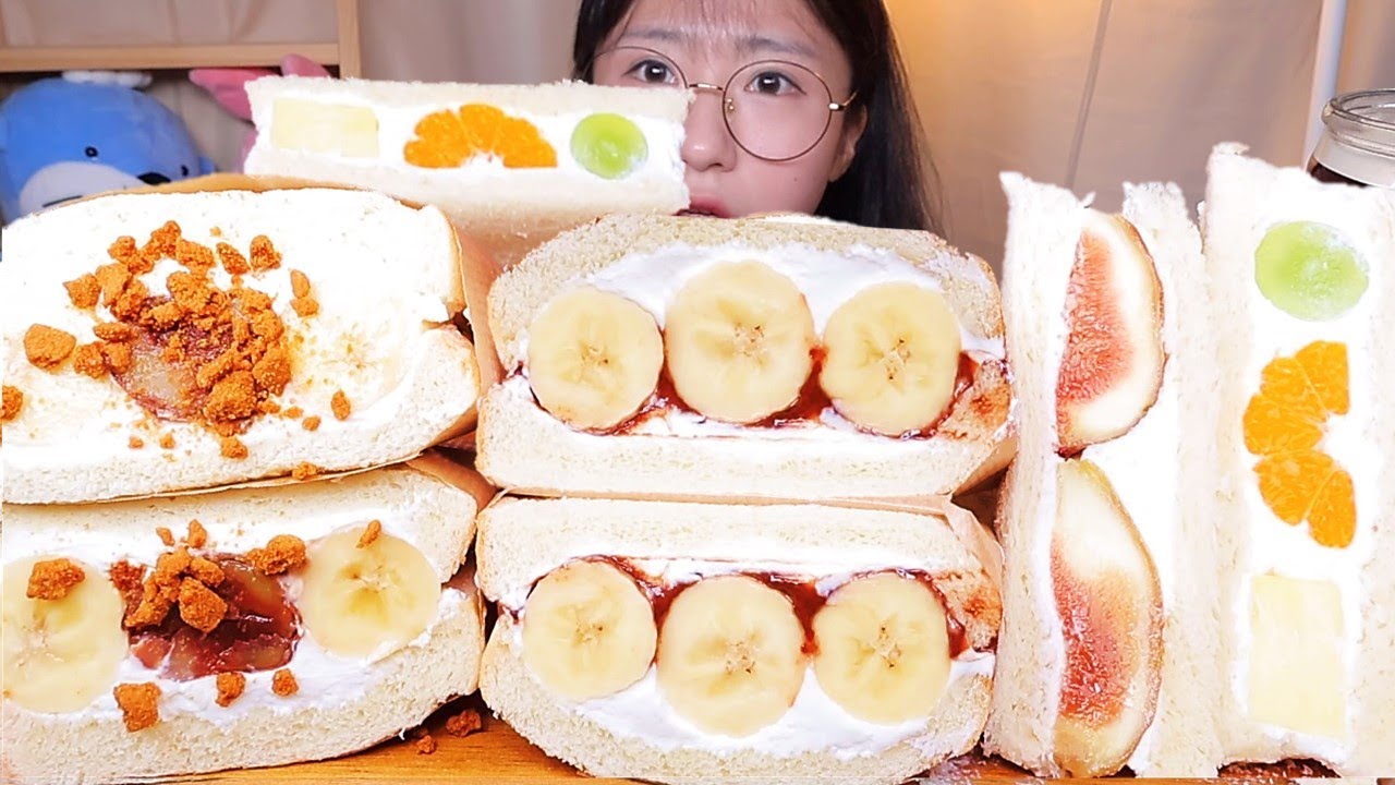 그릭산도🤍 상큼한 과일 그릭요거트 샌드위치 디저트 먹방 Dessert Mukbang