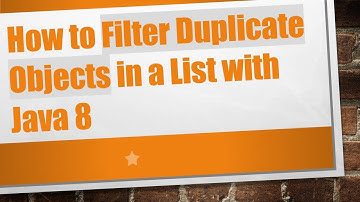 How to Filter Duplicate Objects in a List with Java 8