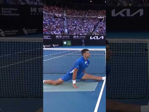 Novak Djokovic’s flexibility is CRAZY! 🤯 #AustralianOpen