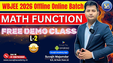 Math Function L2 | WBJEE 2026 Batch Offline Free Demo Class | WBJEE Coaching Centre in Kolkata