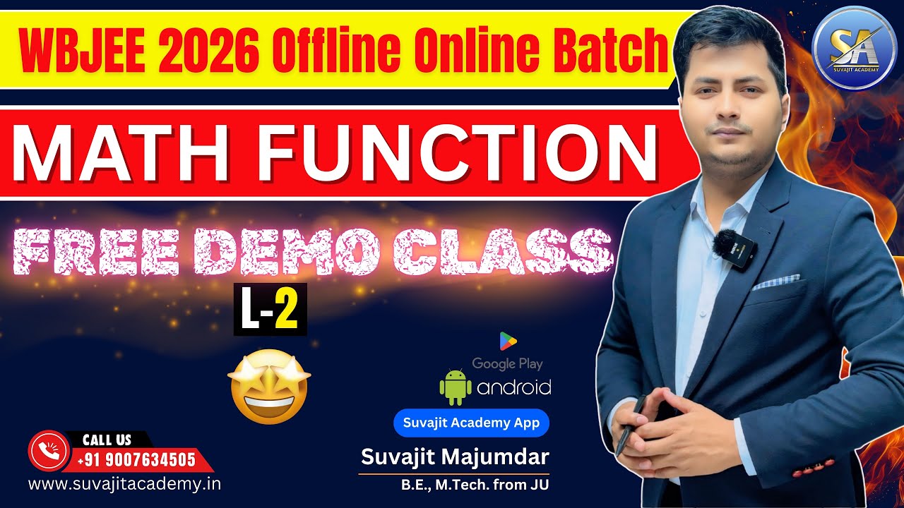 Math Function L2 WBJEE 2026 Batch Offline Free Demo Class WBJEE Math function l2 wbjee 2026 batch offline free demo class wbjee