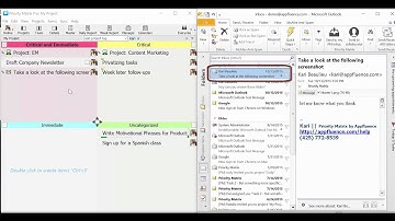 Drag and Drop Emails from Outlook to Priority Matrix