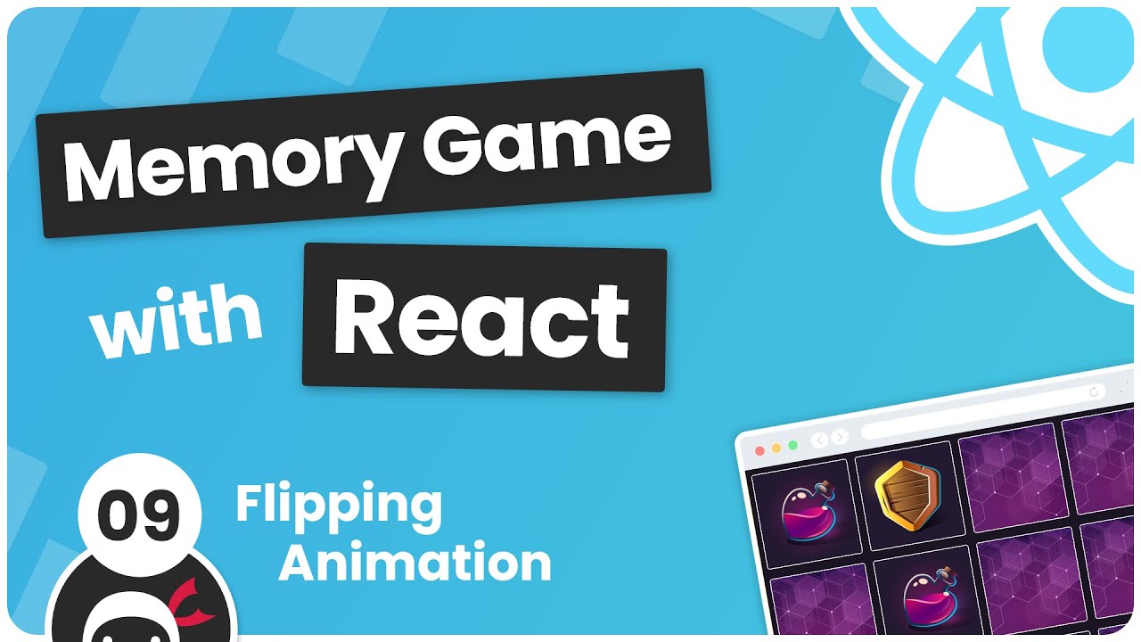 Build a Memory Game with React #9 - Flipping Animation - YouTube