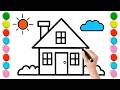 How to Draw a House Easy / Simple House Drawing For Kids |