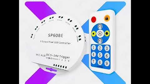 WS2812B Controller 8 CH Signal Output WS2811 WS2815 LED Strip Built in Mic IOS Android Bluetooth App