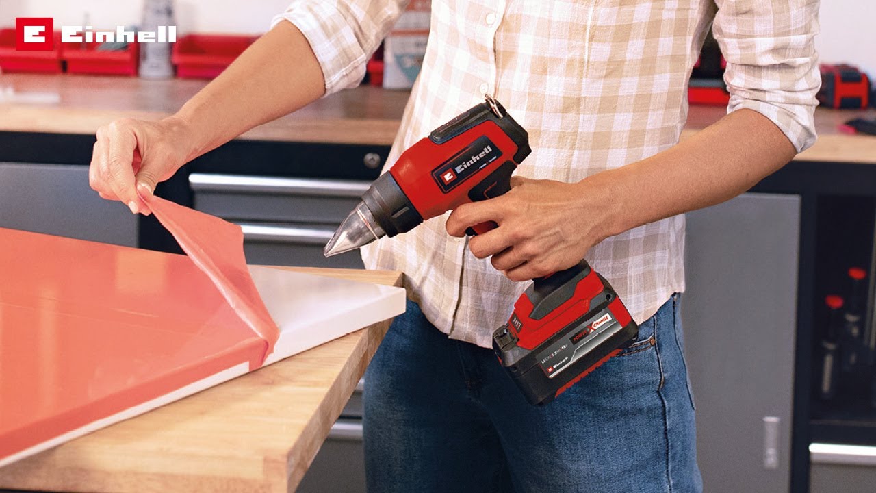 Pistola Ad Aria Calda Einhell TE-HA 18 Li - Senza Batteria, 18V, 350&deg;C E 550&deg;C, Per Decapaggio E Modellismo