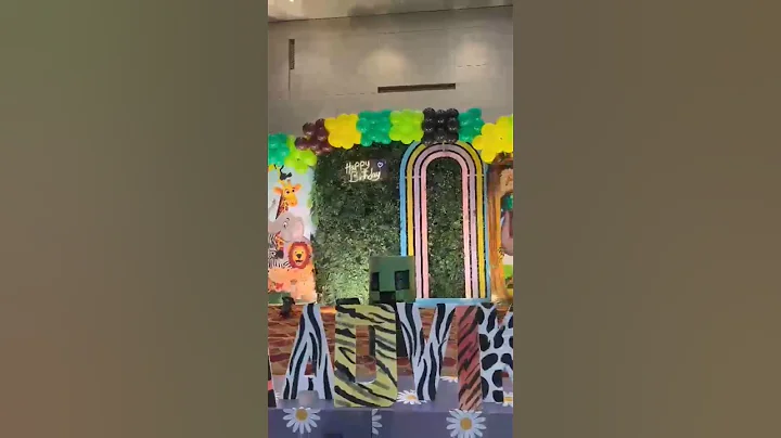 Jungle Theme Birthday decor done by @Saatphereindia #decoration #birthday #junglebook #shorts