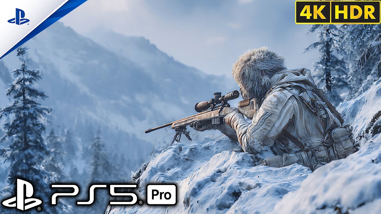 (PS5) Бесшумный снайпер на снежной горе | Ультрареалистичный игровой процесс [4K60FPSHDR] Call of...