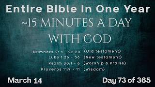 March 14 - Entire Bible in One Year (~15 min/day audio) | Bible Global 365