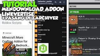 TUTORIAL CARA MENDOWNLOAD ADDON DI LINKVERTISE + CARA PASANG DI ZARCHIVER