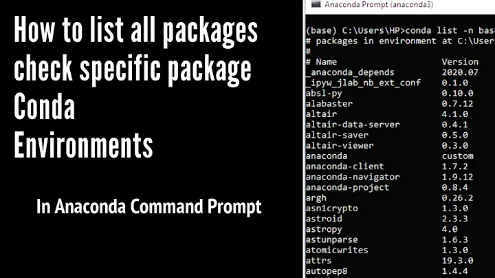 How to list packages in Conda Environment