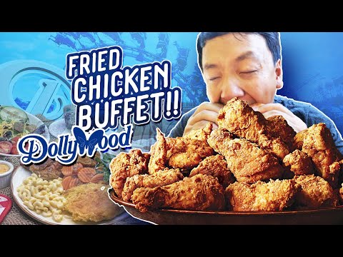 All You Can Eat FRIED CHICKEN BUFFET at Dollywood | Theme Park FOOD TOUR