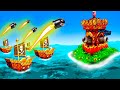 Huge Pirate Ship Fleet Sieges a Fortified Castle with Bullet Bill Launchers in Forts!