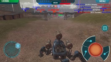 War robots (TEST SERVER) 2.3.0 fighting a ghost robot. Servidores de prueba.