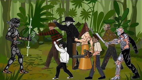 Predator vs Jason Voorhees, Michael, Freddy, Pyramid Head, Jeff, Tyrant, Uber Jason, Leatherface Dc2
