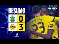 Resumo: Sporting 0-3 Borussia Dortmund - UEFA Champions League 2024/25 | sport tv