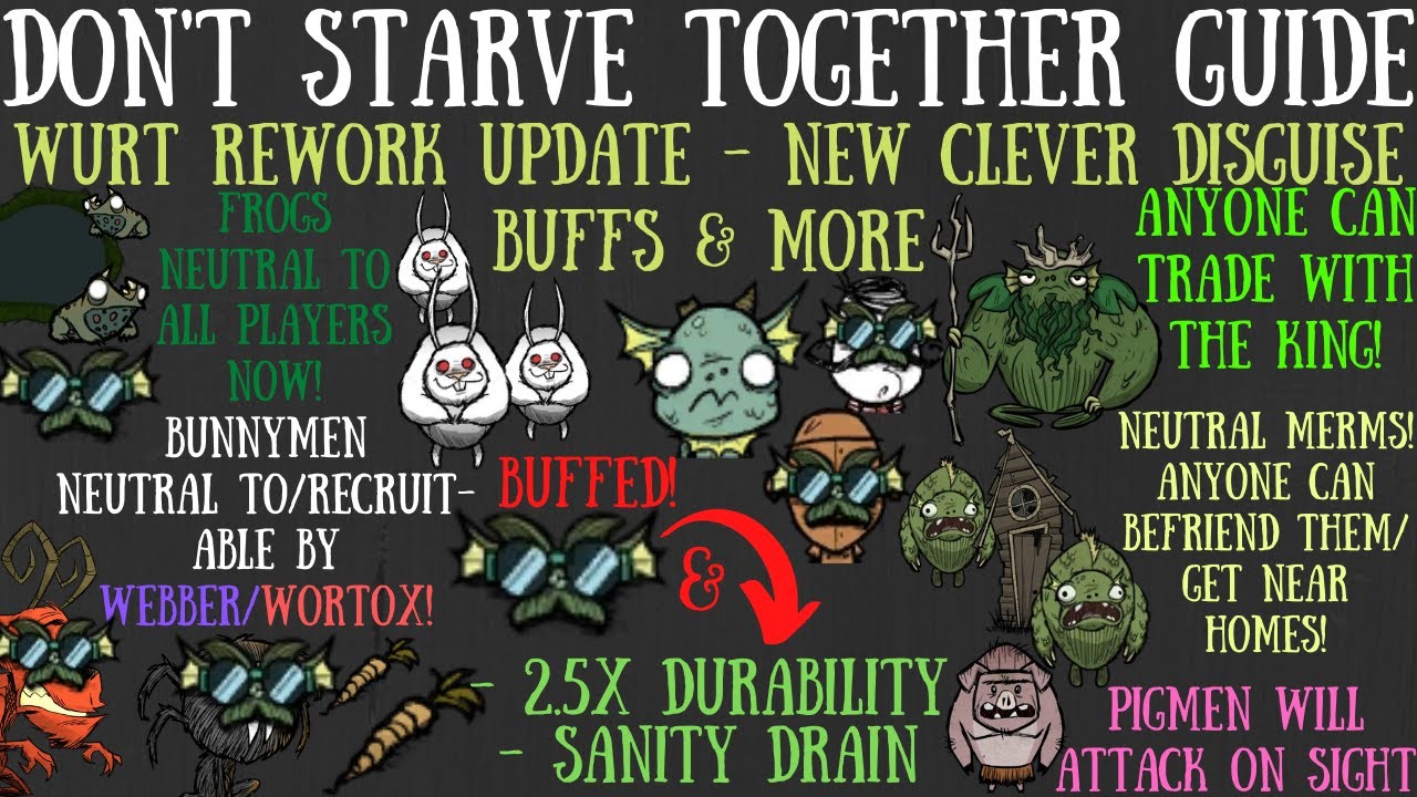 Clever Disguise Buffs & More - Wurt Rework Update - Don't Starve Together Guide