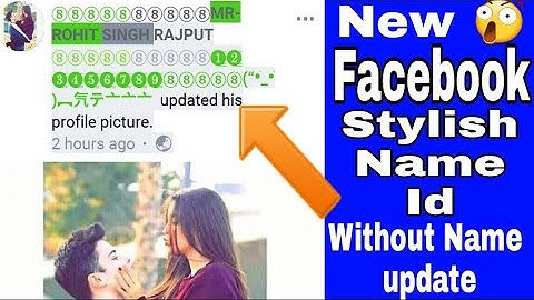 How to make New Stylish Colour Changing Name Facebook Account Without Name update