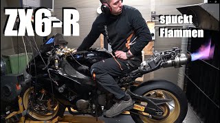 Kawasaki ZX6R | First Run nach 5 Jahren Standzeit! (Leistungsprüfstand)