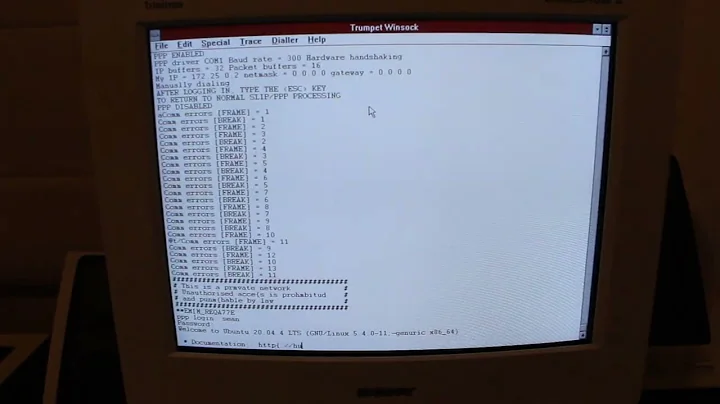 Acoustic coupler modem with rotary phone - 300 baud dial-up internet