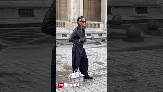Jaden Smith pulling up to the Louis Vuitton show like it’s a runway of his own.