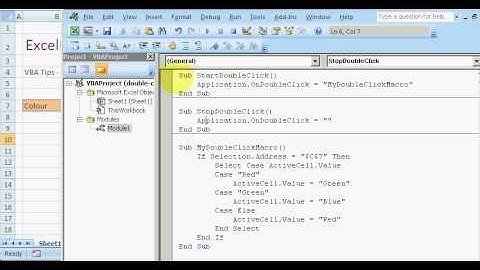 ExcelExperts.com - VBA Tips - Double Click