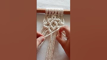 DIY Easy Macramé Diamond Pattern for Wall Hanging (Full video on my channel)