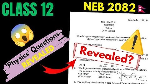 NEB 2082 Physics New Question Paper Revealed ? 🫢 100% Fix Questions Of Class 12 Physics #neb2082