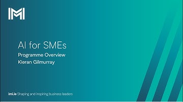 AI for SMEs | Programme Overview with Kieran Gilmurray