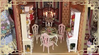 Dollhouses in Detail:1:12 Scale Victorian Painted Lady Dollhouse Tour (Part 4) Miniature Dining Room