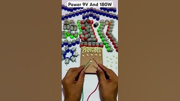 Power 9V And 180W Power Working Science Project LED Light - Dc Motor#experiment #youtubeshorts