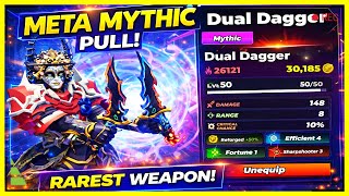 This Just Happened Meta Mythic Pull In Solo Hunters Rarest Weapon Roblox