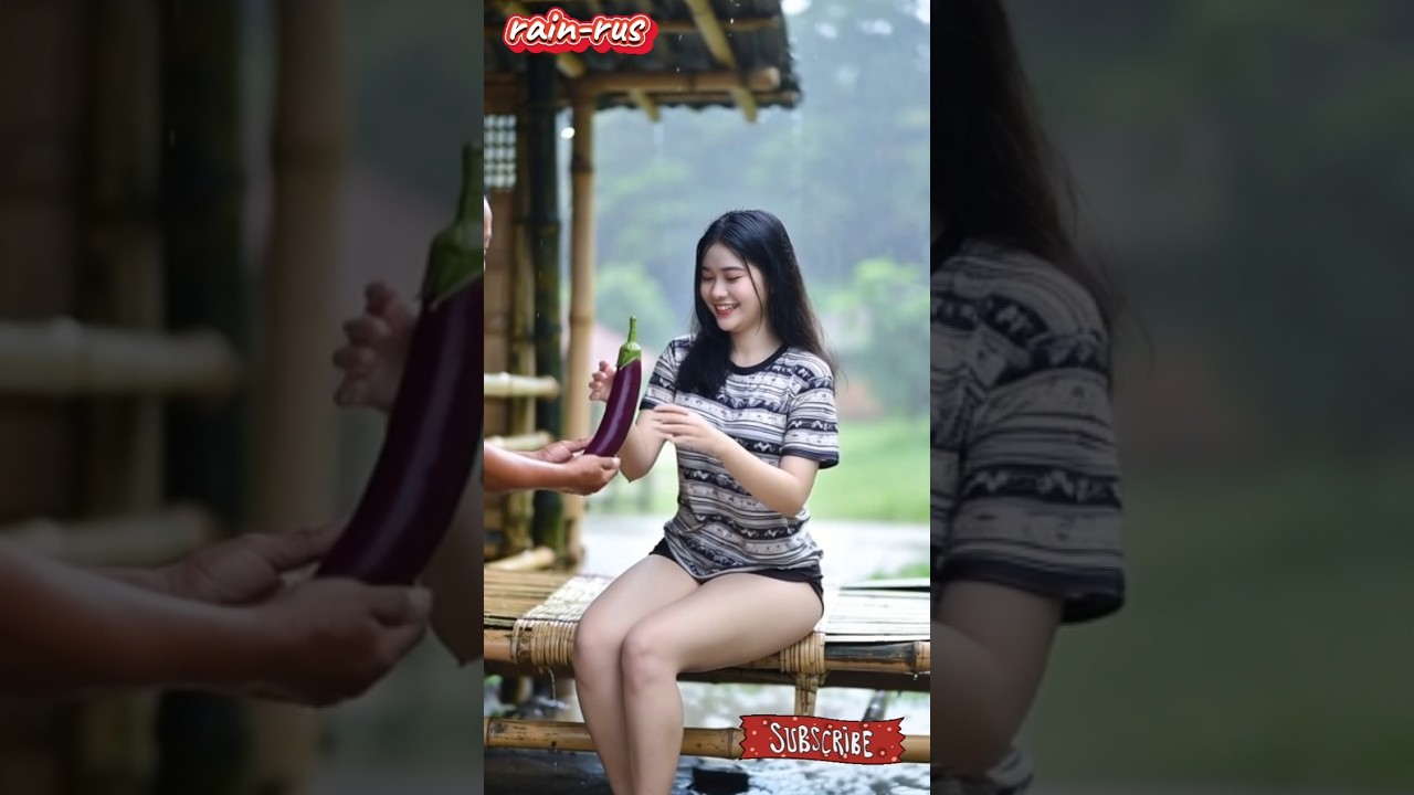 Beautiful Girl in the Rain 49— Deep ASMR Relaxation for Sleep & Calm 😴🌧️ 