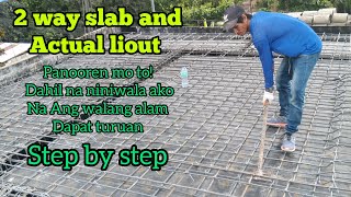 2 way slab and actual liout/ step by step