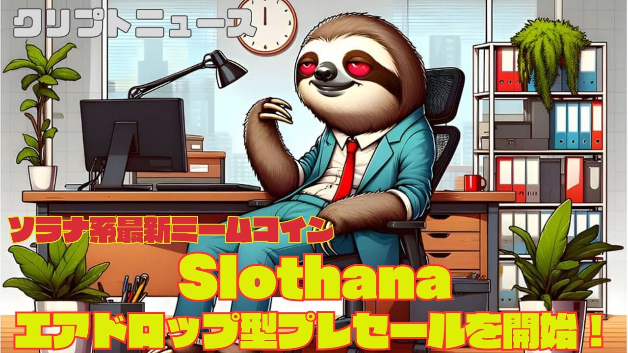 ソラナ系最新ミームコイン】Slothanaがプレセール開始！ - YouTube