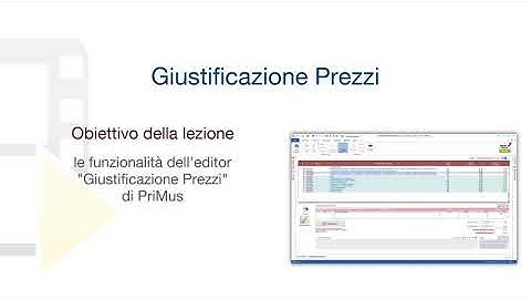 Tutorial PriMus - Giustificazione Prezzi - ACCA software