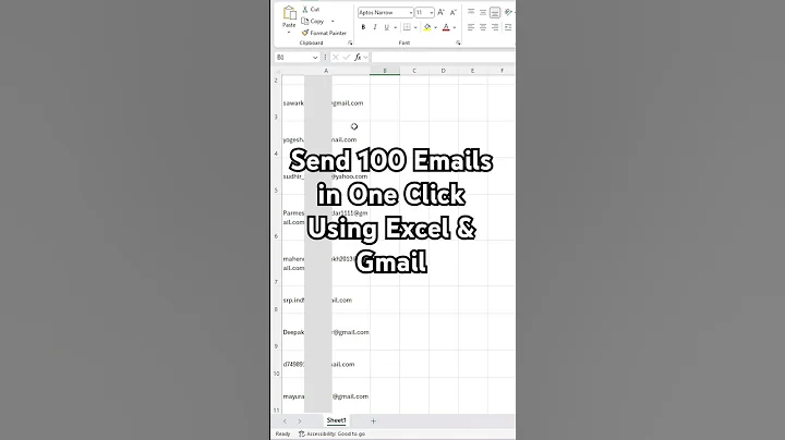 How to Send 100 Emails in One Click Using Excel & Gmail - 2025