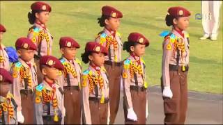 Aksi Keren Parade Polisi Cilik Binaan Polres Indramayu di Istana Negara