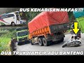 Detik Detik Truk Nyaris Adu Banteng, Pemotor Terjatuh Bus Kehabisan Nafas di Sitinjau Lauik