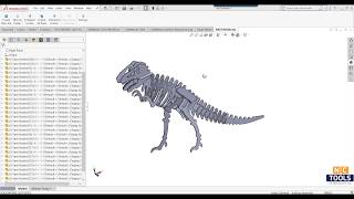 Nest Dinosaur inside SOLIDWORKS-NESTINGWORKS