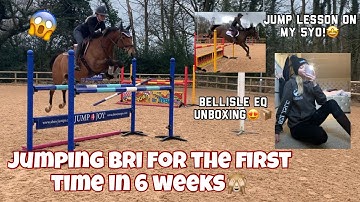 JUMPING MY HORSE FOR THE FIRST TIME IN 6 WEEKS! - Lesson on my 5yo + Unboxing!
