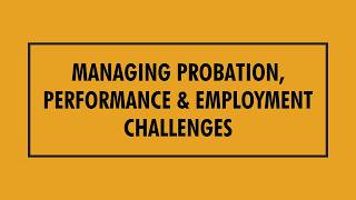 Managing Probation Performance Employment Challenges