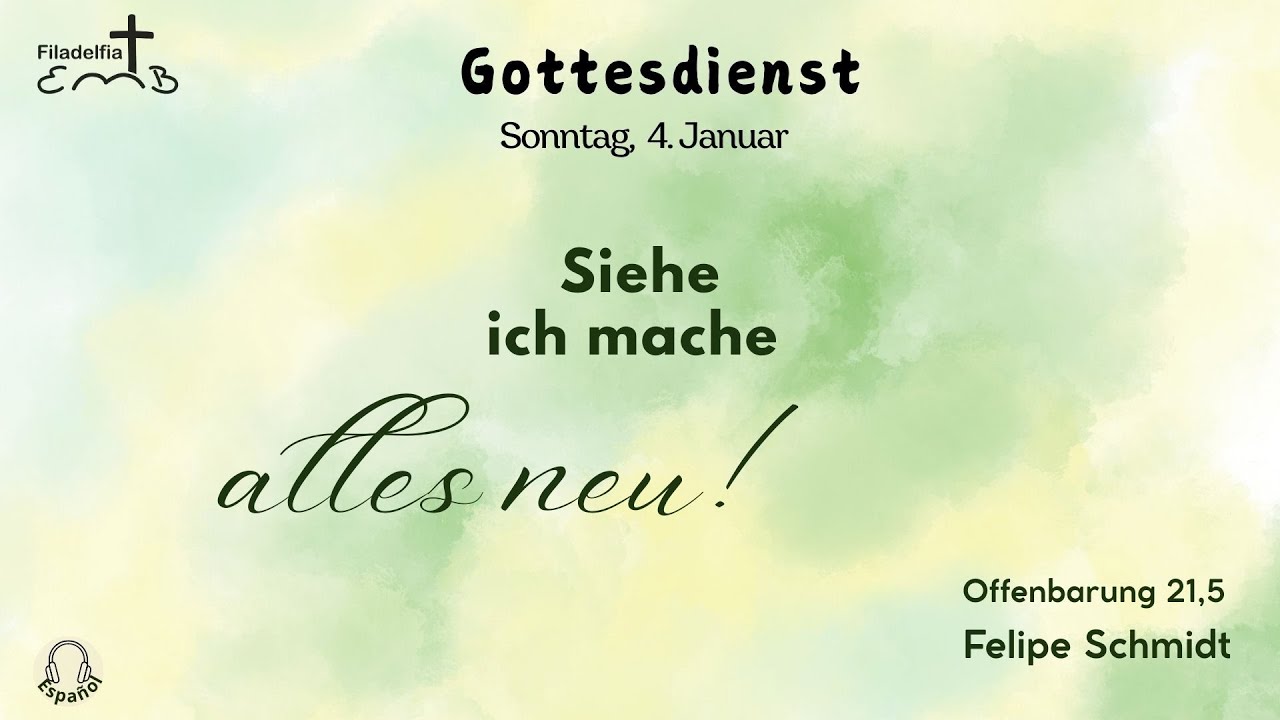 Siehe ich mache alles neu! / Felipe Schmidt