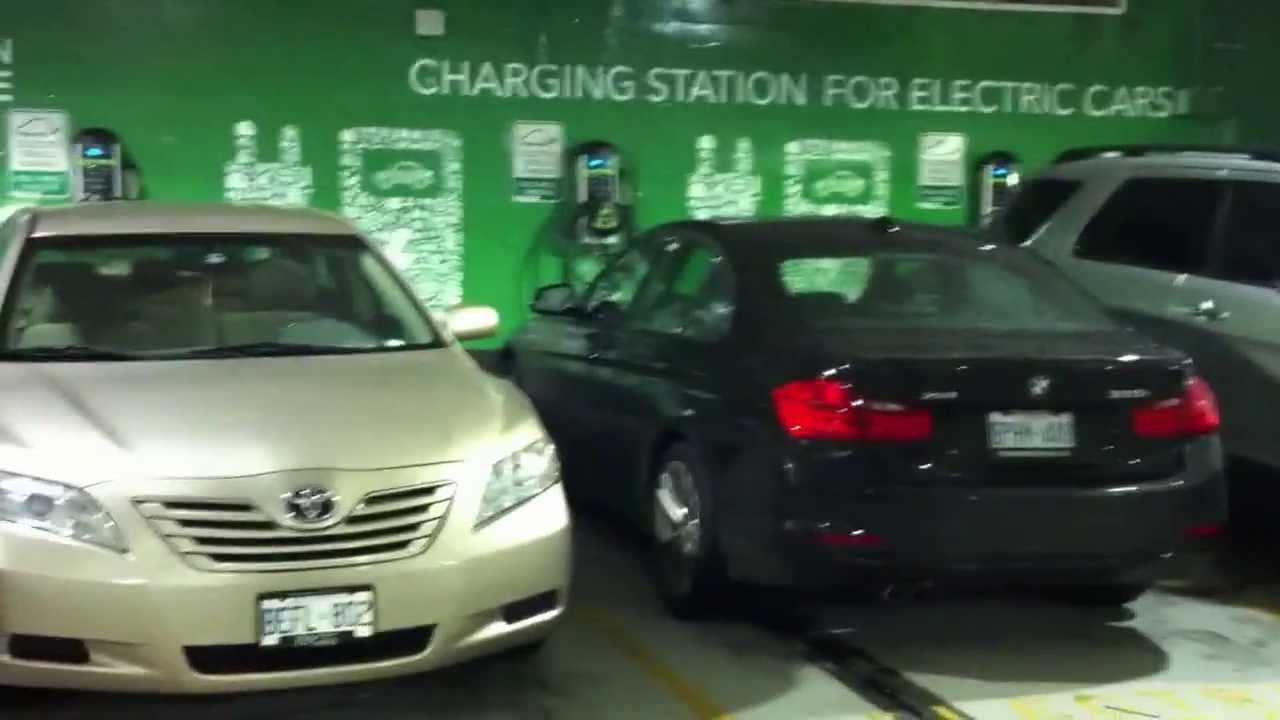 Squatters take over Yorkdale Mall's electric vehicle charging stations