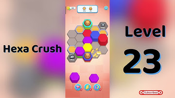 🔥 Hexa Crush Level 23 Walkthrough 🧩 | Solution Guruji 🎮
