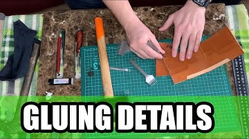 Making a leather bifold wallet (part 8) | Gluing Details  | FREE PDF PATTERN
