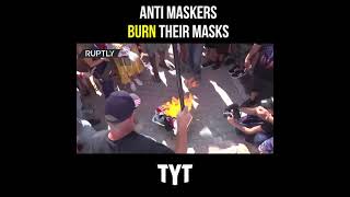 Anti Maskers BURN Their Masks