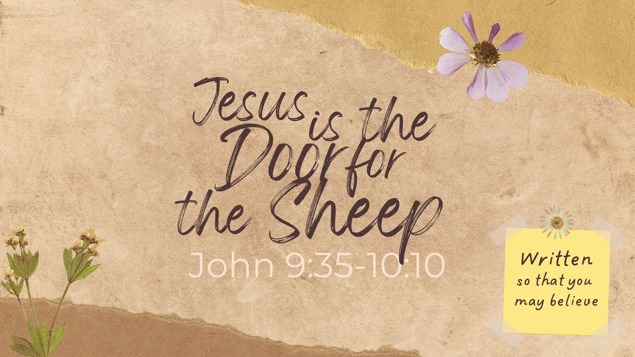 Jesus is the Door for the Sheep (John 9:39- 10:10) - YouTube