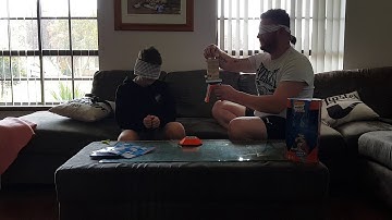Blind jenga pass challenge