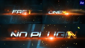 Fast Trailer Titles | After Effects Template @aetemplates